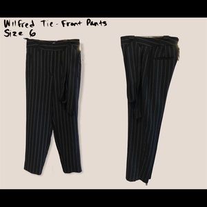 Wilfred Tie Front Pinstripe Pant